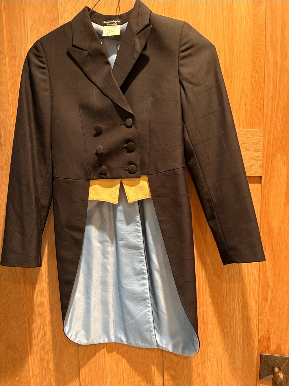 Kids shad belly Jacket with Light Blue Lining and removable points